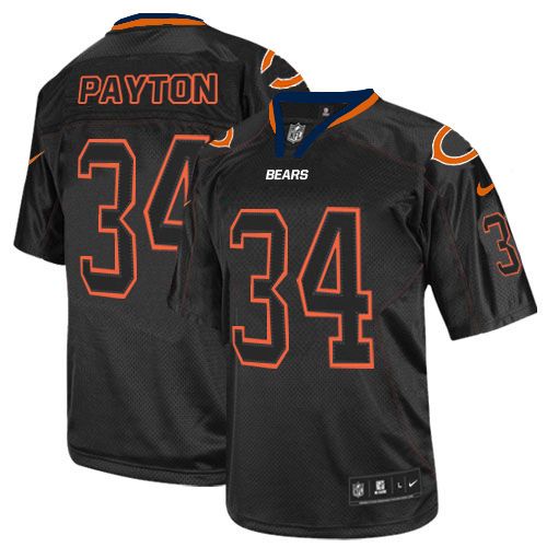 Youth Limited Walter Payton Nike Jersey Lights Out Black - #34 NFL Chicago Bears